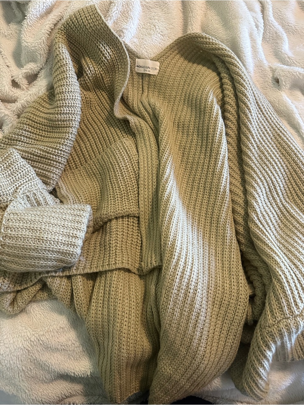 Indigo Luna Almond & Chestnut Knit Cardigan Sweater